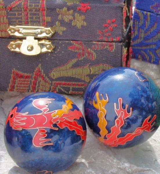 Qi Gong Kugeln - Drache & Phönix, groß 40 mm - Berk